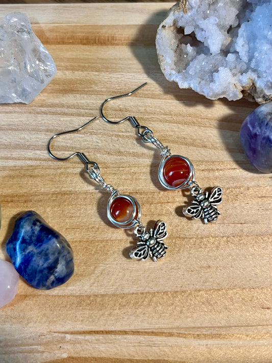 Brigid Goddess Earrings – Devotional Crystal & Charm Jewelry – Hypoallergenic Witchy Earrings