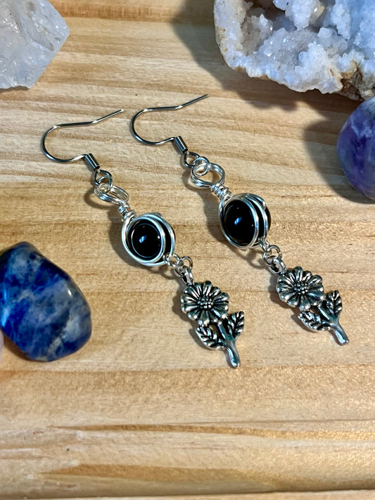 Persephone Goddess Earrings – Devotional Crystal & Charm Jewelry – Hypoallergenic Witchy Earrings