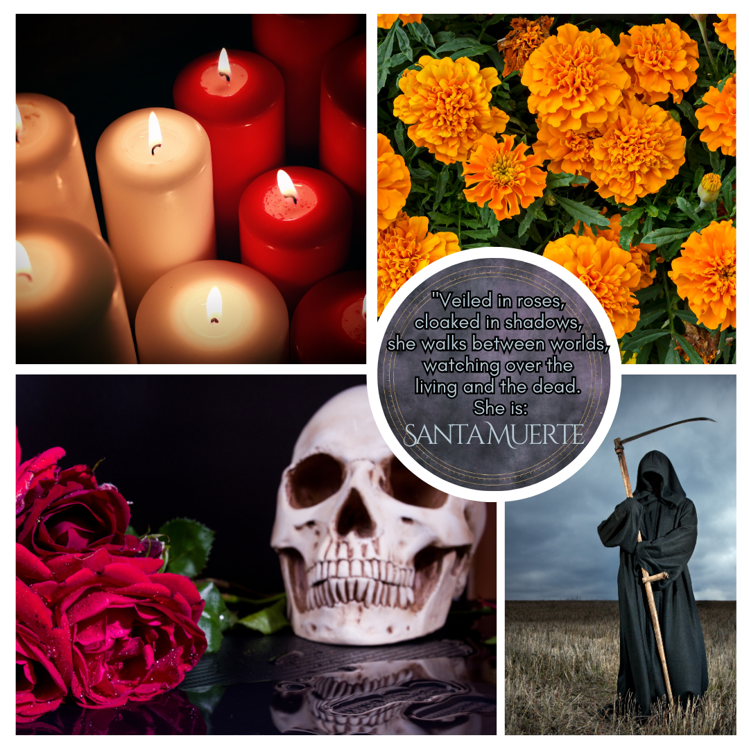 Santa Muerte Devotional Charm – Goddess-Inspired Crystal Necklaces | Altar Talisman | Traveling Altars for Daily Connection & Devotion