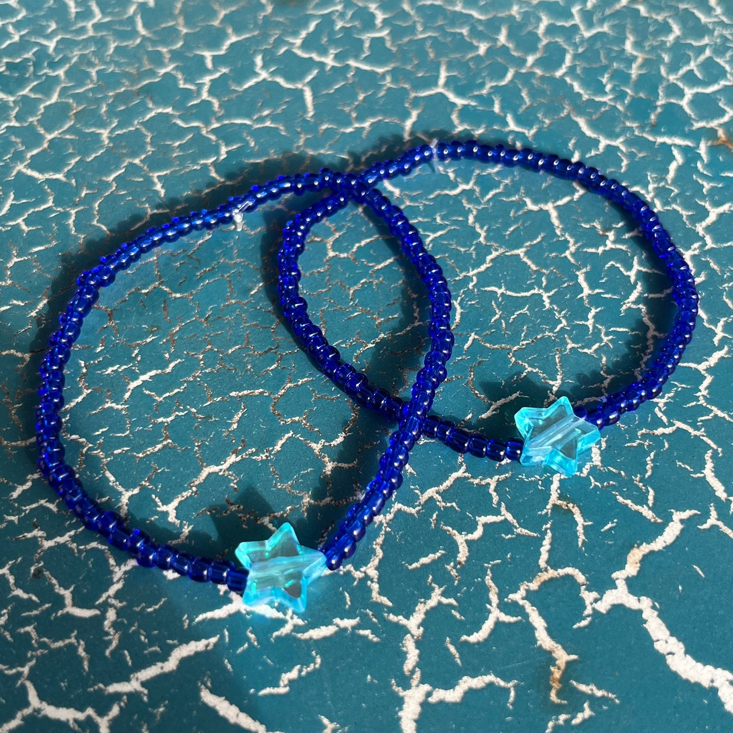 Blue Friendship Bracelet with Star - Light of a Billion Brilliant Stars - Bracelet of Support and Solidarity