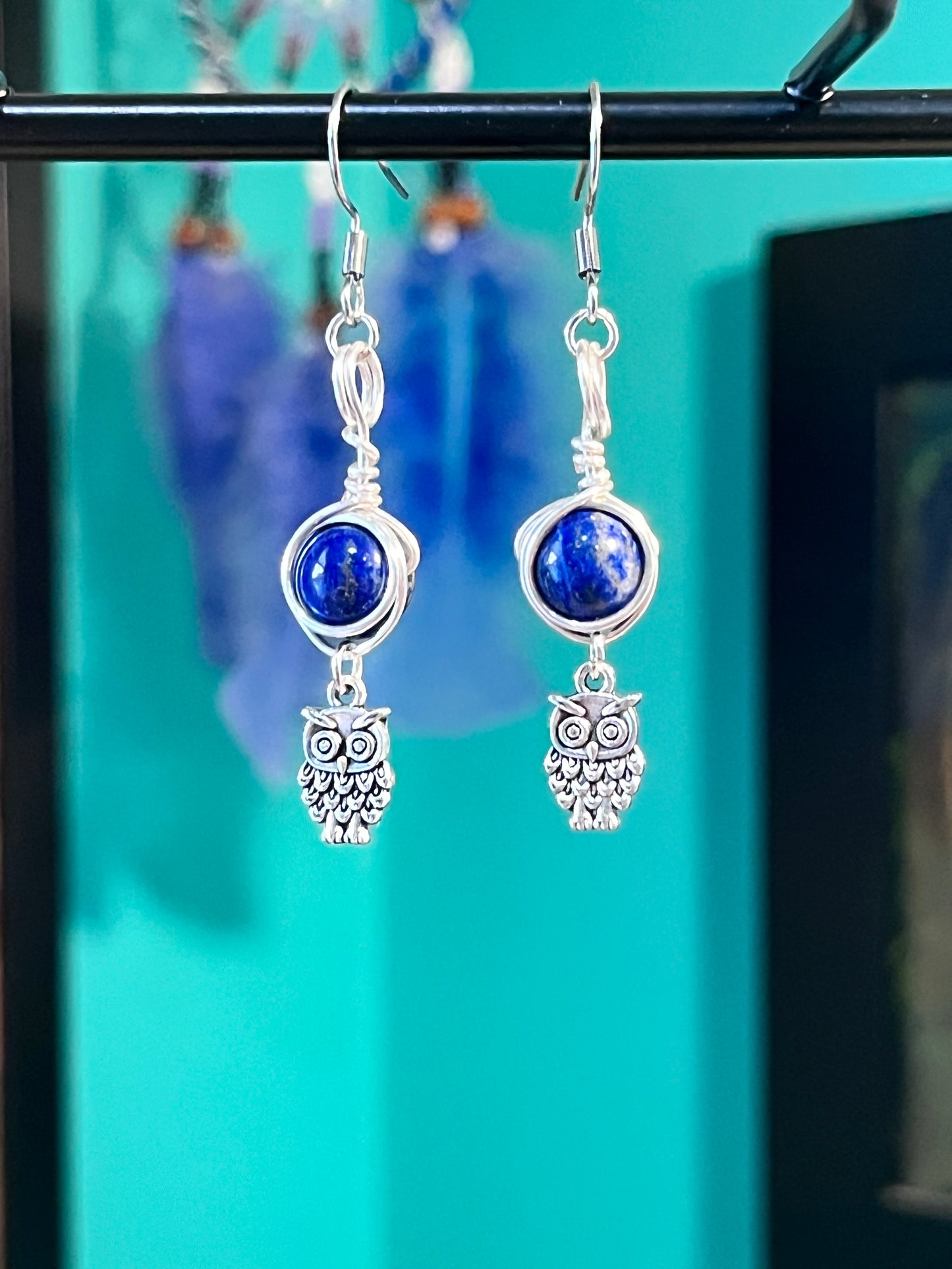Athena Goddess Earrings – Devotional Crystal & Charm Jewelry – Hypoallergenic Witchy Earrings