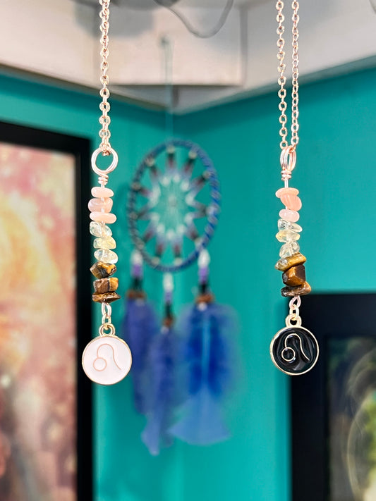 Leo Crystal Necklace I Handmade Wire Wrapped Zodiac Jewelry I Crystals for Leo