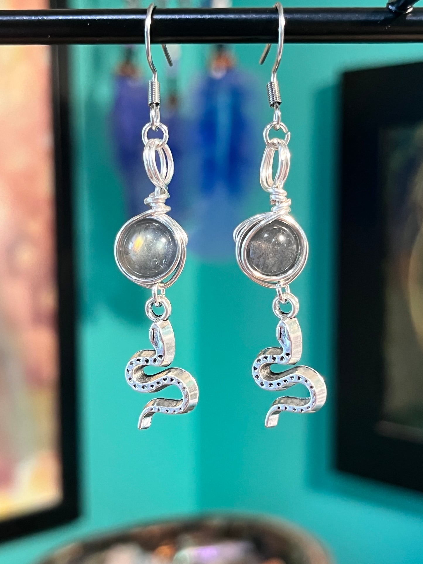Lilith Goddess Earrings – Devotional Crystal & Charm Jewelry – Hypoallergenic Witchy Earrings