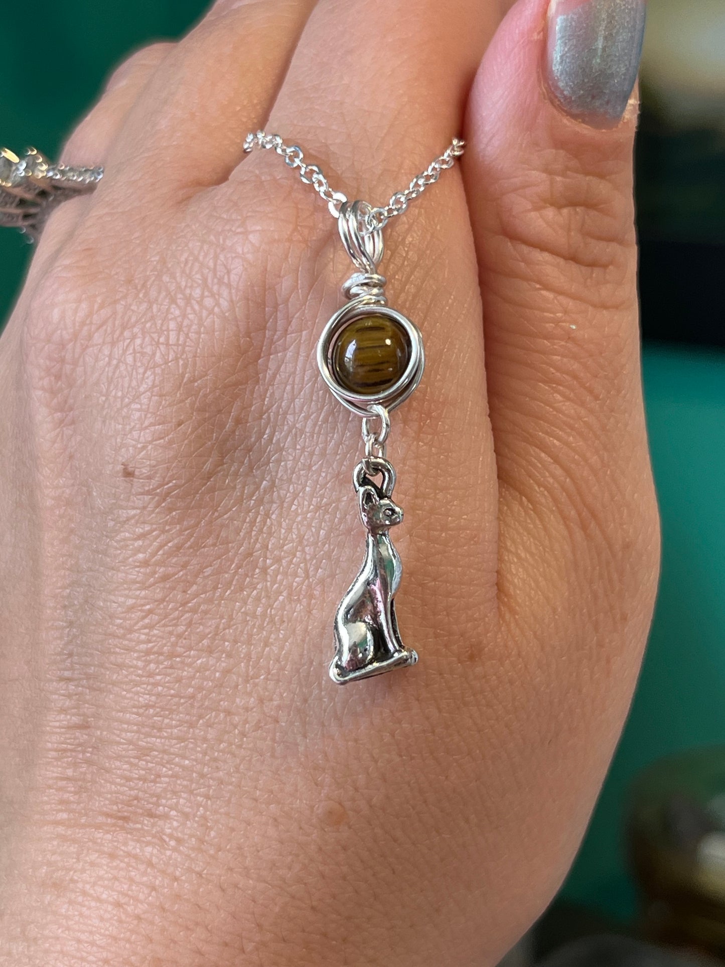 Bastet Devotional Charm – Goddess-Inspired Crystal Necklaces | Altar Talisman | Traveling Altars for Daily Connection & Devotion