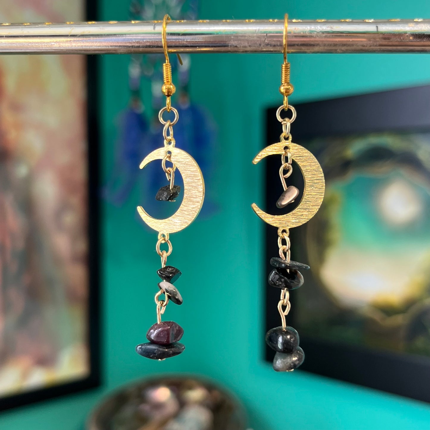Crystal Moon Earrings