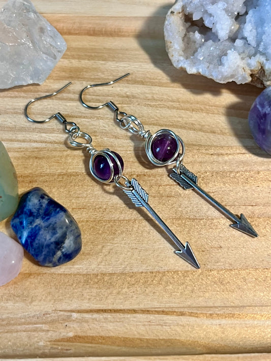Artemis Goddess Earrings – Devotional Crystal & Charm Jewelry – Hypoallergenic Witchy Earrings