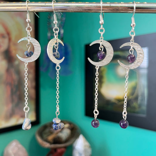 Moon Drop Crystal Earrings