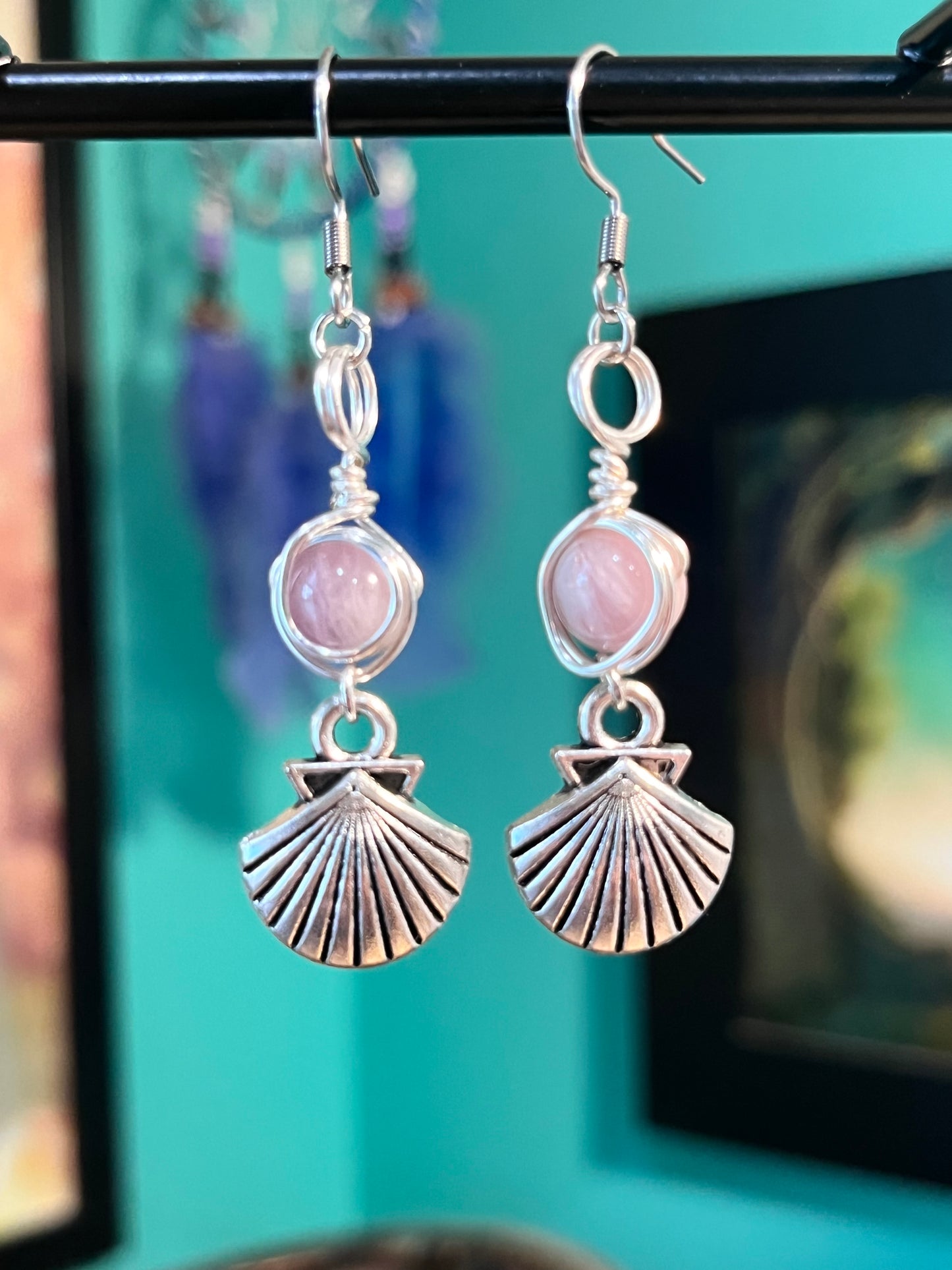 Aphrodite Goddess Earrings – Devotional Crystal & Charm Jewelry – Hypoallergenic Witchy Earrings