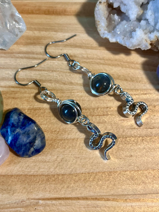 Lilith Goddess Earrings – Devotional Crystal & Charm Jewelry – Hypoallergenic Witchy Earrings