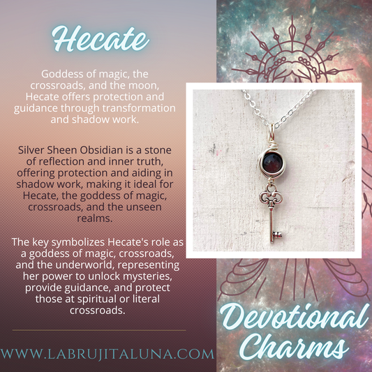 Hecate Devotional Charm – Goddess-Inspired Crystal Necklaces | Altar Talisman | Traveling Altars for Daily Connection & Devotion