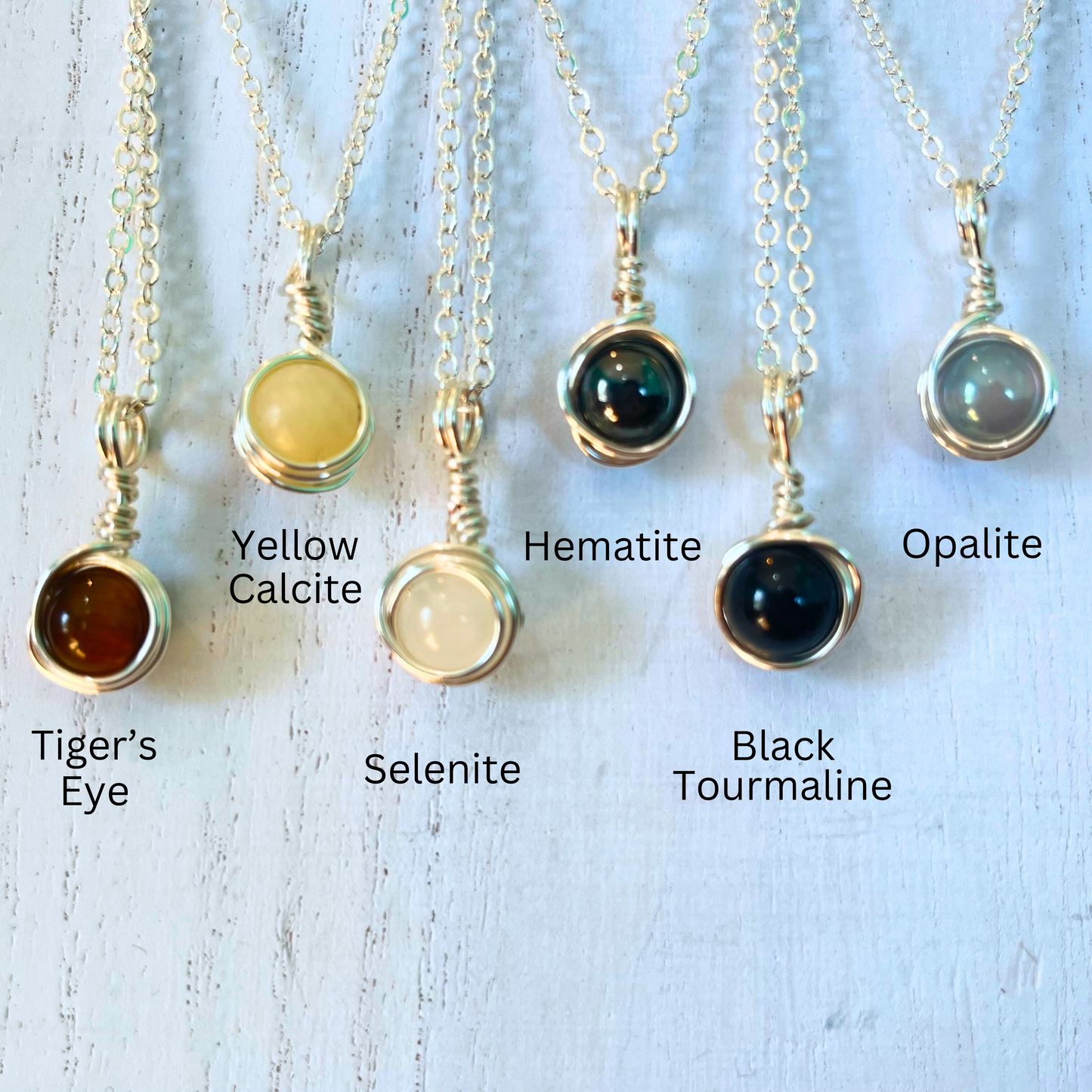 Crystal Drop Necklace ~ Minimalist Crystal Necklace ~ Fidget Necklace