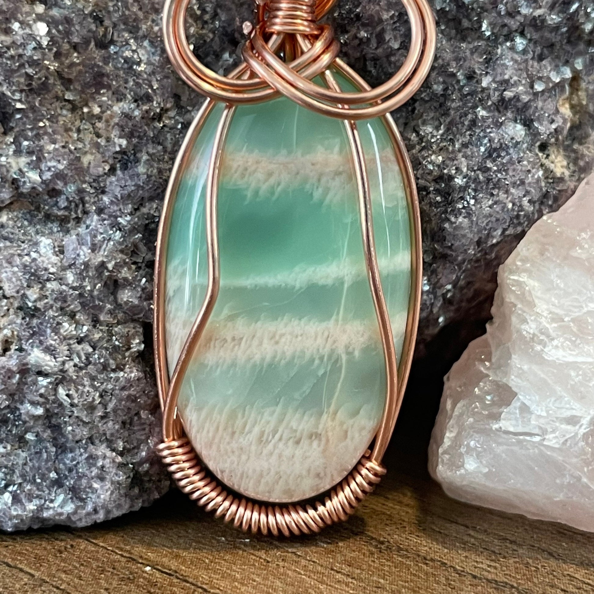 wire wrapped amazonite