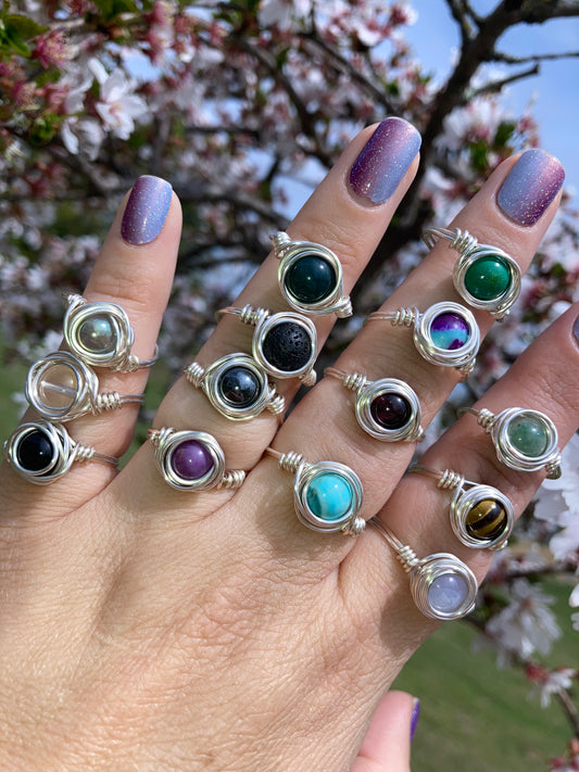 Custom Crystal Bead Ring