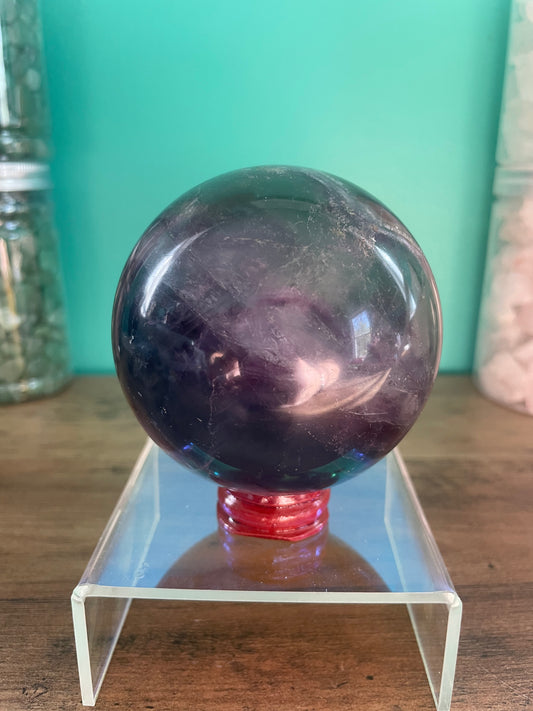 Esfera de fluorita arcoíris