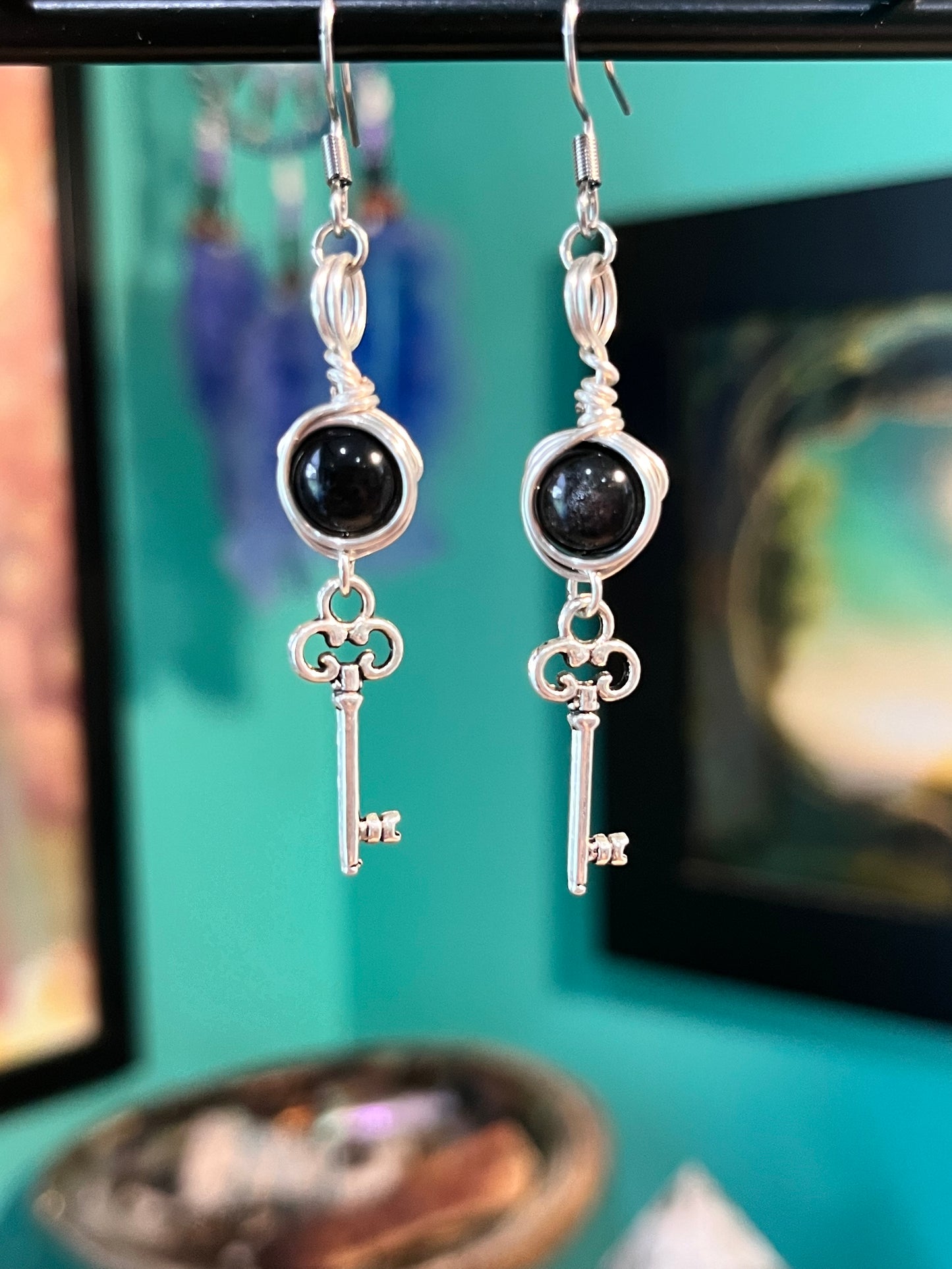 Hecate Goddess Earrings – Devotional Crystal & Charm Jewelry – Hypoallergenic Witchy Earrings