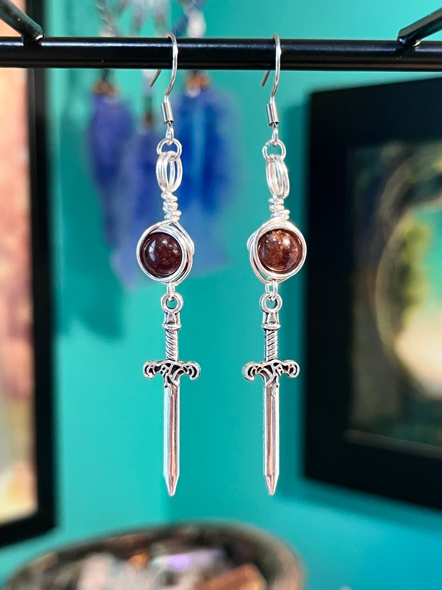 Kali Goddess Earrings – Devotional Crystal & Charm Jewelry – Hypoallergenic Witchy Earrings