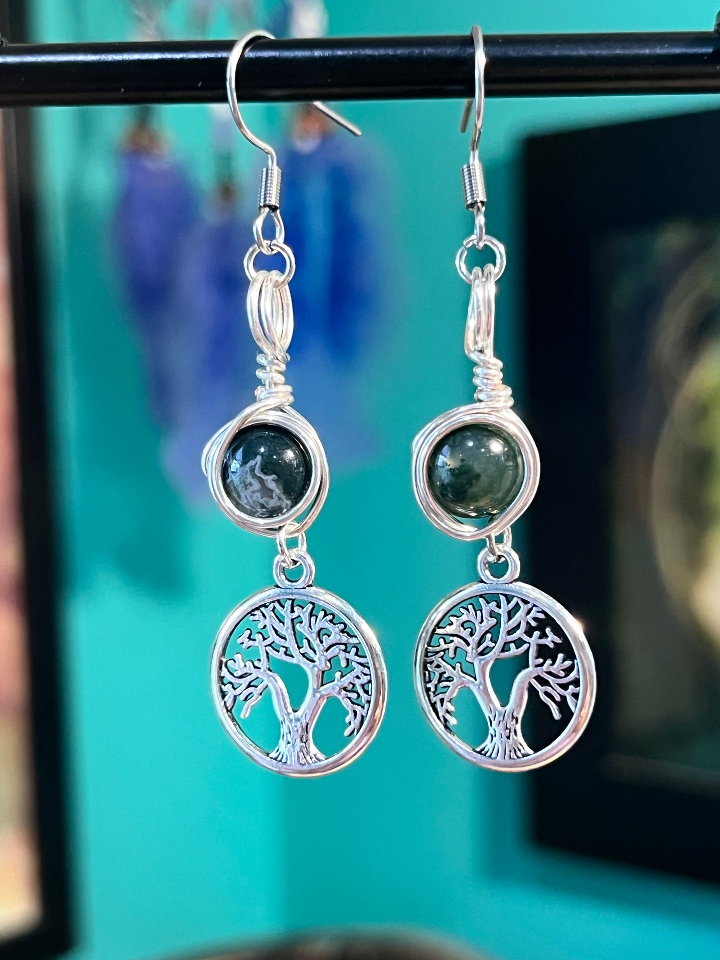 Gaia Goddess Earrings – Devotional Crystal & Charm Jewelry – Hypoallergenic Witchy Earrings