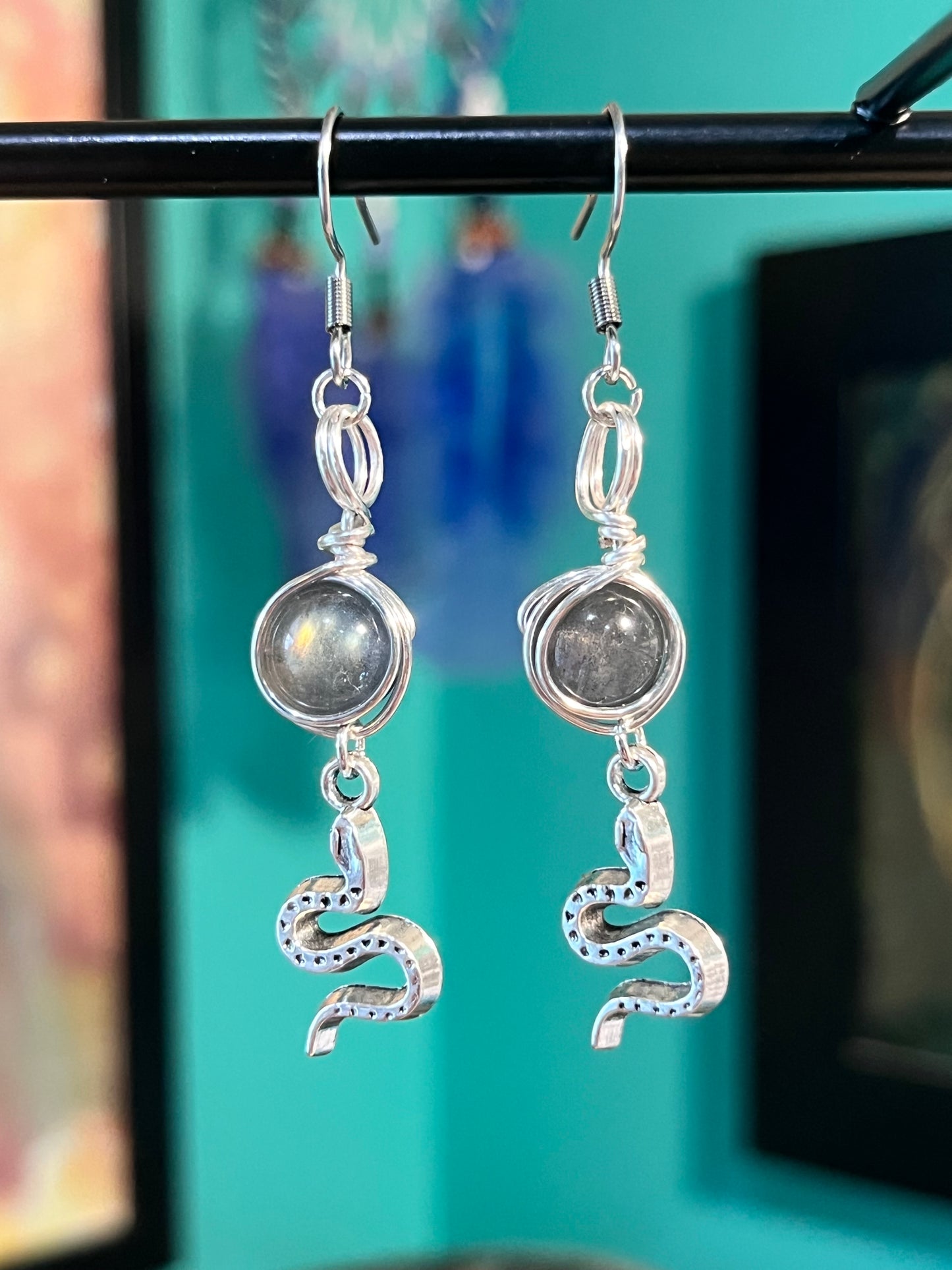 Lilith Goddess Earrings – Devotional Crystal & Charm Jewelry – Hypoallergenic Witchy Earrings