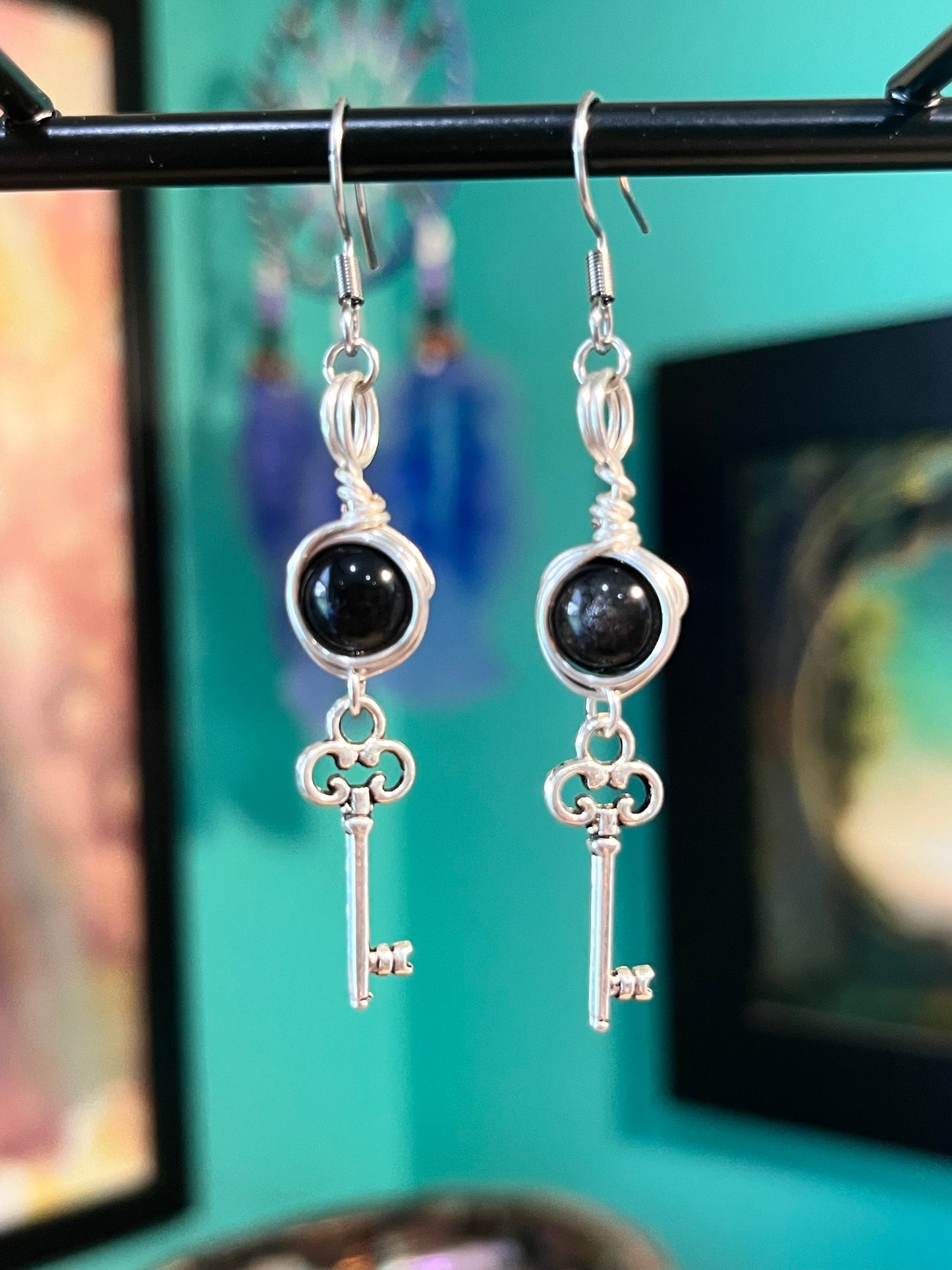 Hecate Goddess Earrings – Devotional Crystal & Charm Jewelry – Hypoallergenic Witchy Earrings