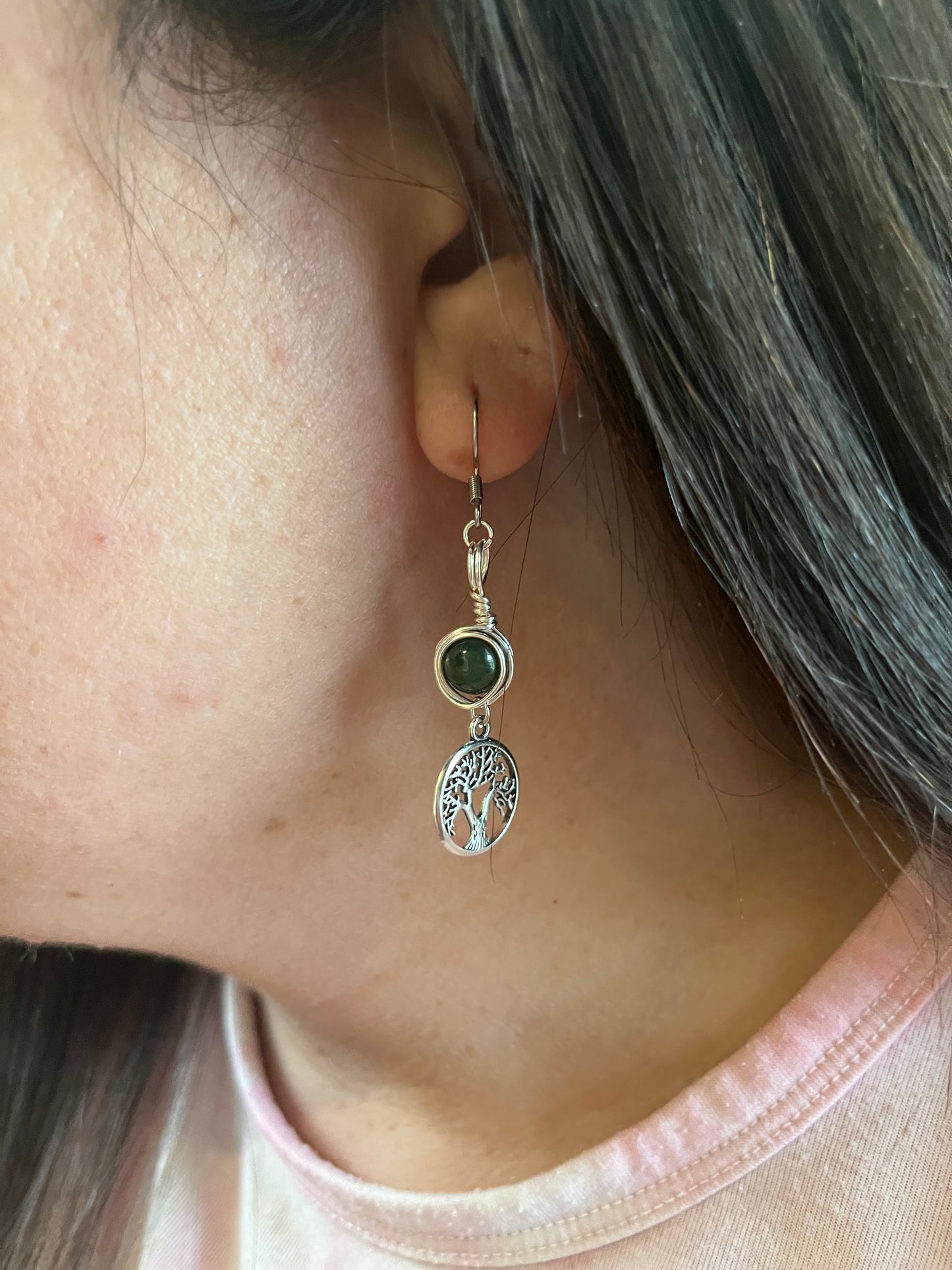 Gaia Goddess Earrings – Devotional Crystal & Charm Jewelry – Hypoallergenic Witchy Earrings