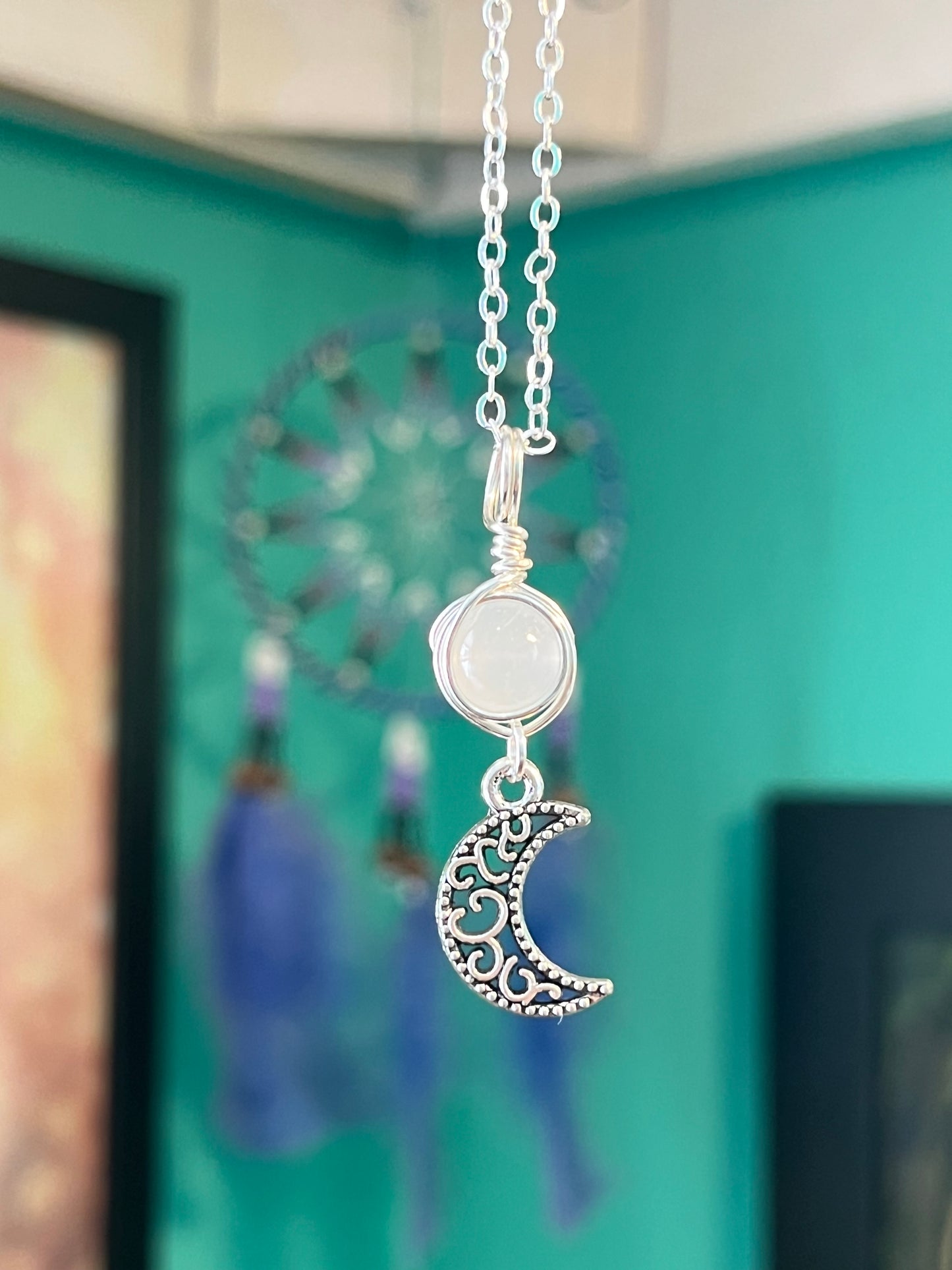Selene Devotional Charm – Goddess-Inspired Crystal Necklaces | Altar Talisman | Traveling Altars for Daily Connection & Devotion