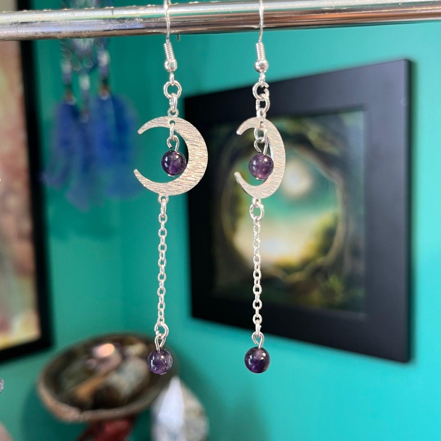 Moon Drop Crystal Earrings