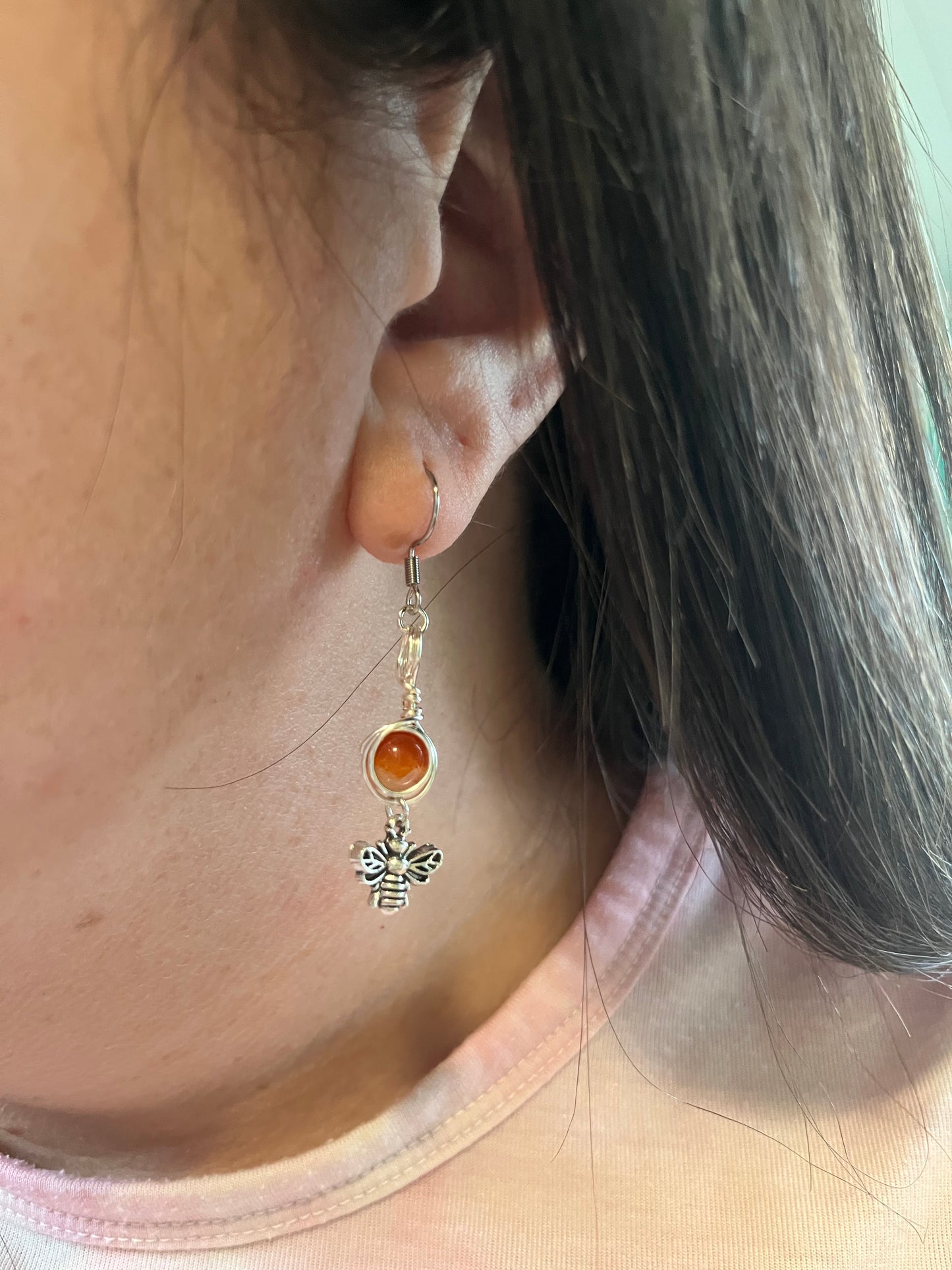 Brigid Goddess Earrings – Devotional Crystal & Charm Jewelry – Hypoallergenic Witchy Earrings
