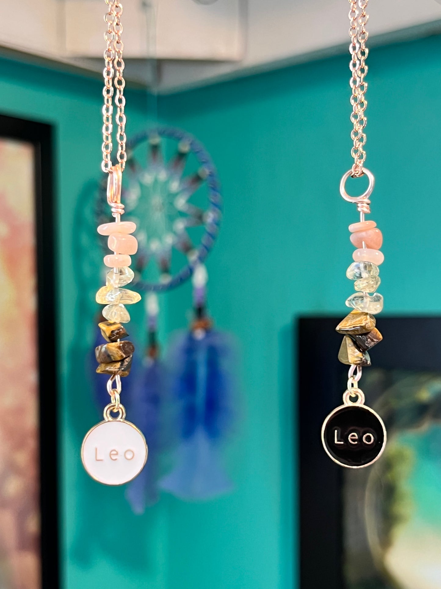 Leo Crystal Necklace I Handmade Wire Wrapped Zodiac Jewelry I Crystals for Leo