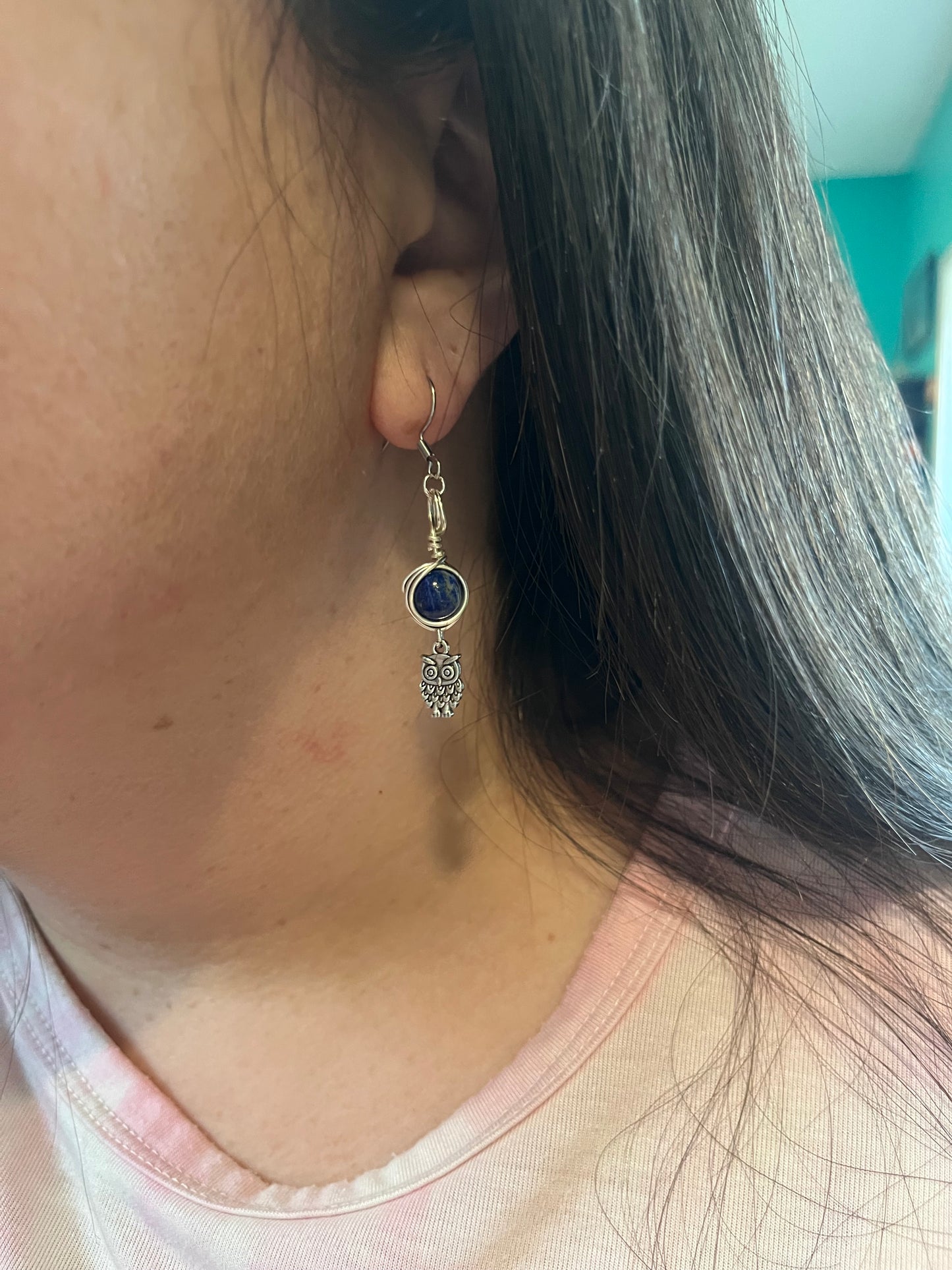 Athena Goddess Earrings – Devotional Crystal & Charm Jewelry – Hypoallergenic Witchy Earrings