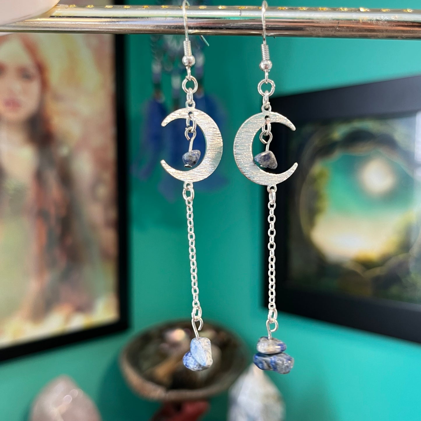 Moon Drop Crystal Earrings