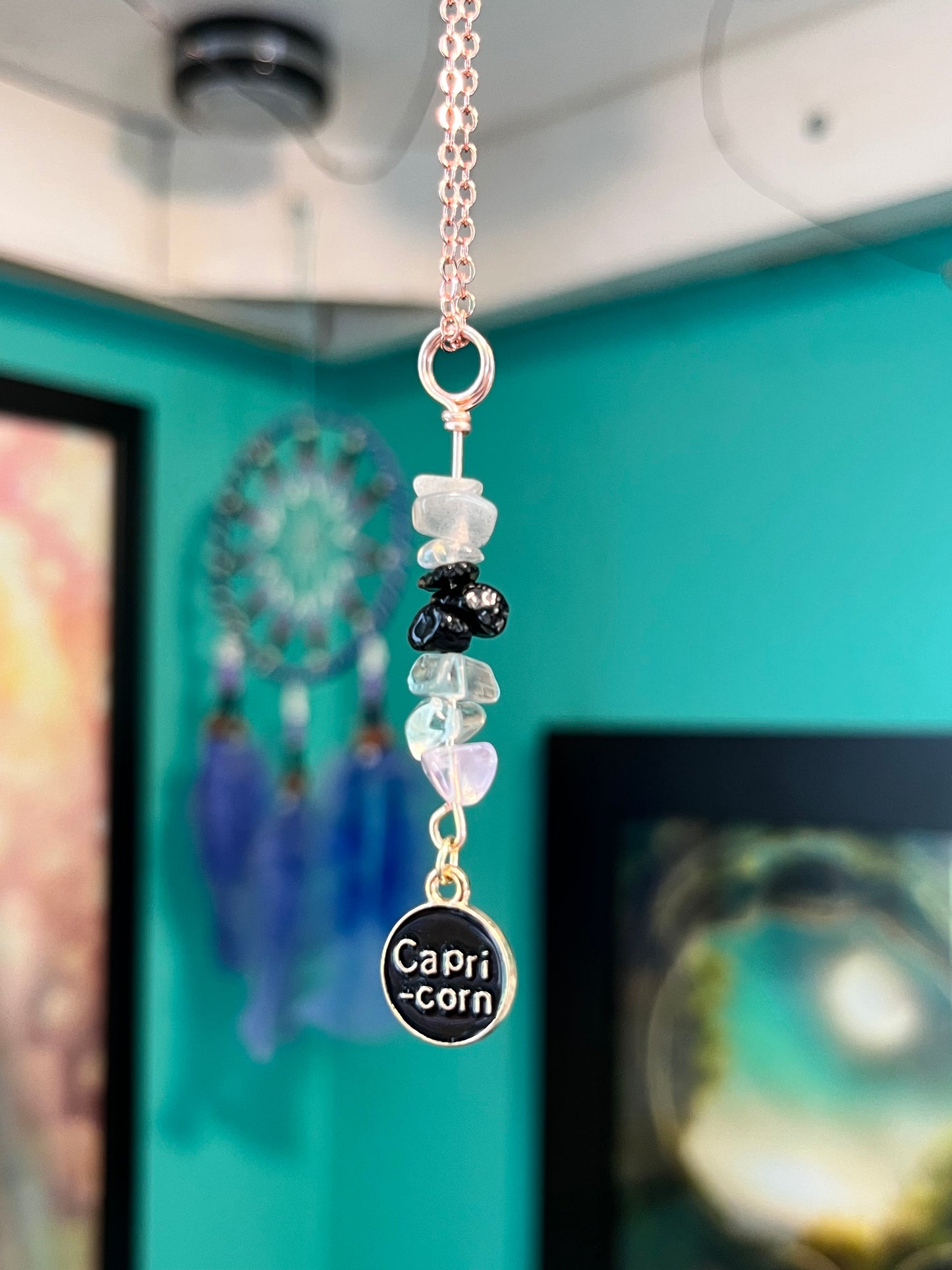 Capricorn Crystal Necklace I Handmade Wire Wrapped Zodiac Jewelry I Crystals for Capricorn