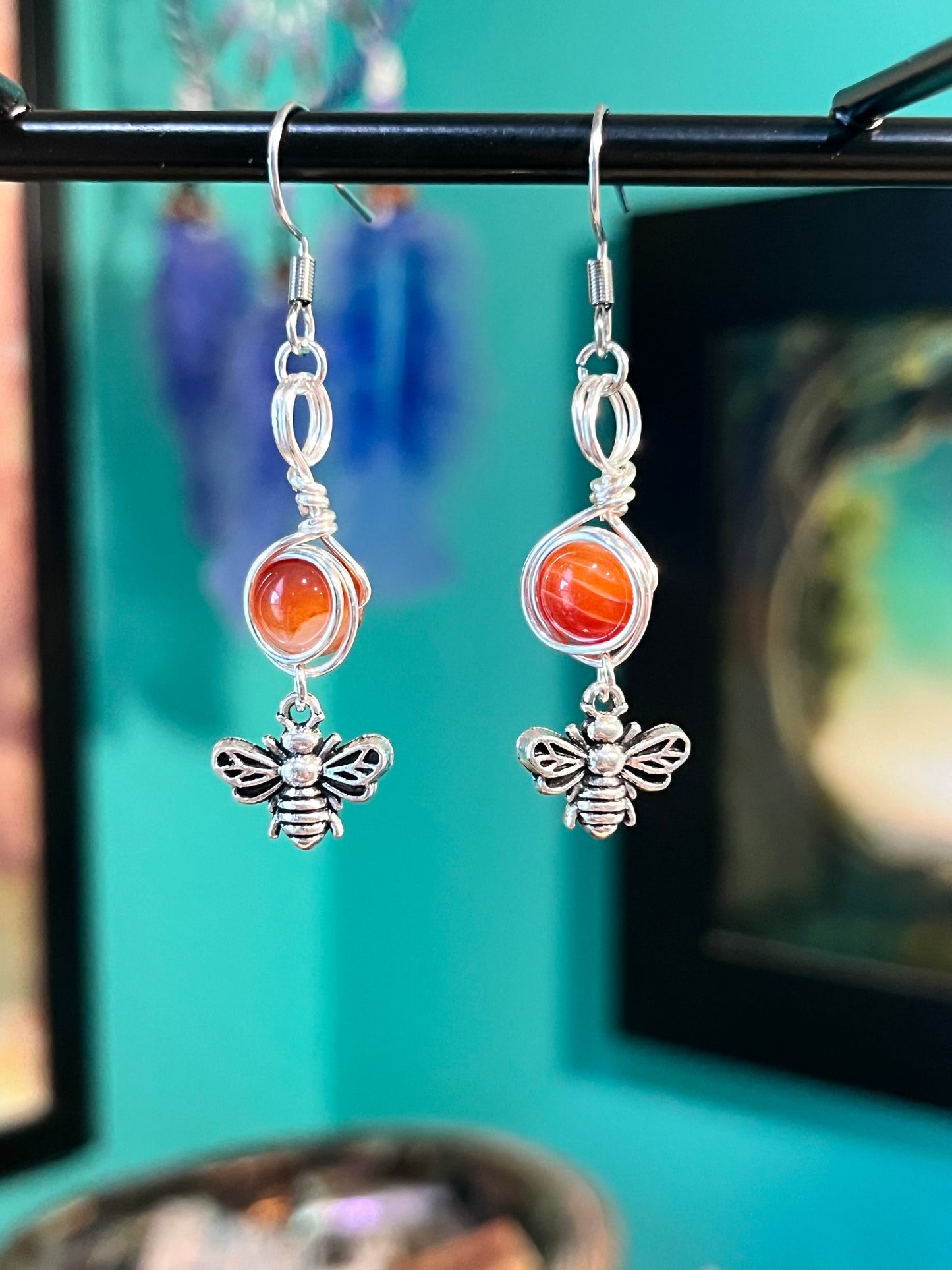 Brigid Goddess Earrings – Devotional Crystal & Charm Jewelry – Hypoallergenic Witchy Earrings