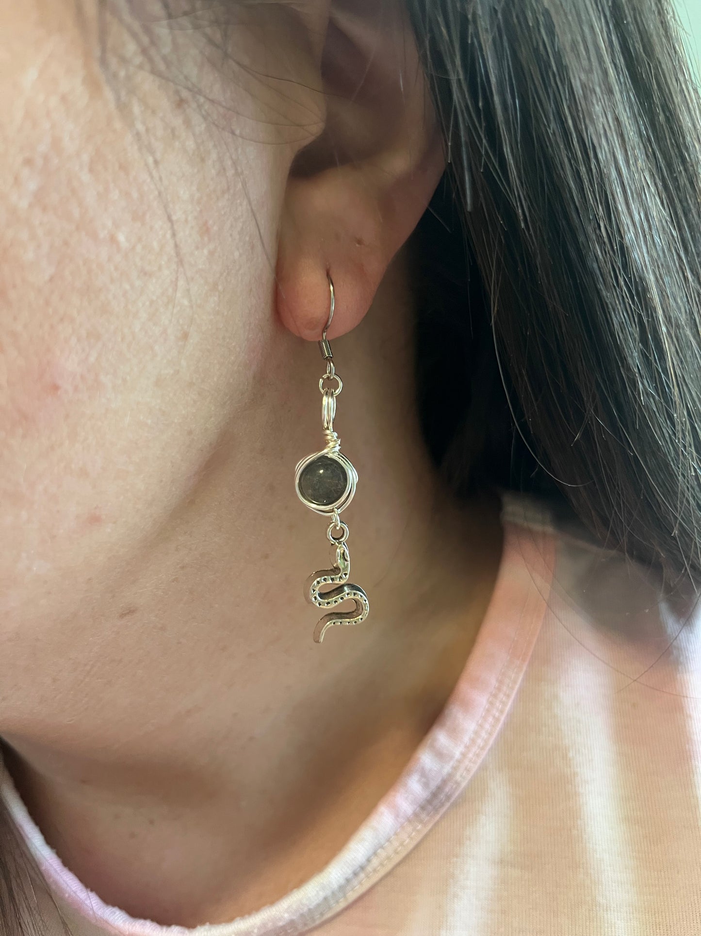 Lilith Goddess Earrings – Devotional Crystal & Charm Jewelry – Hypoallergenic Witchy Earrings