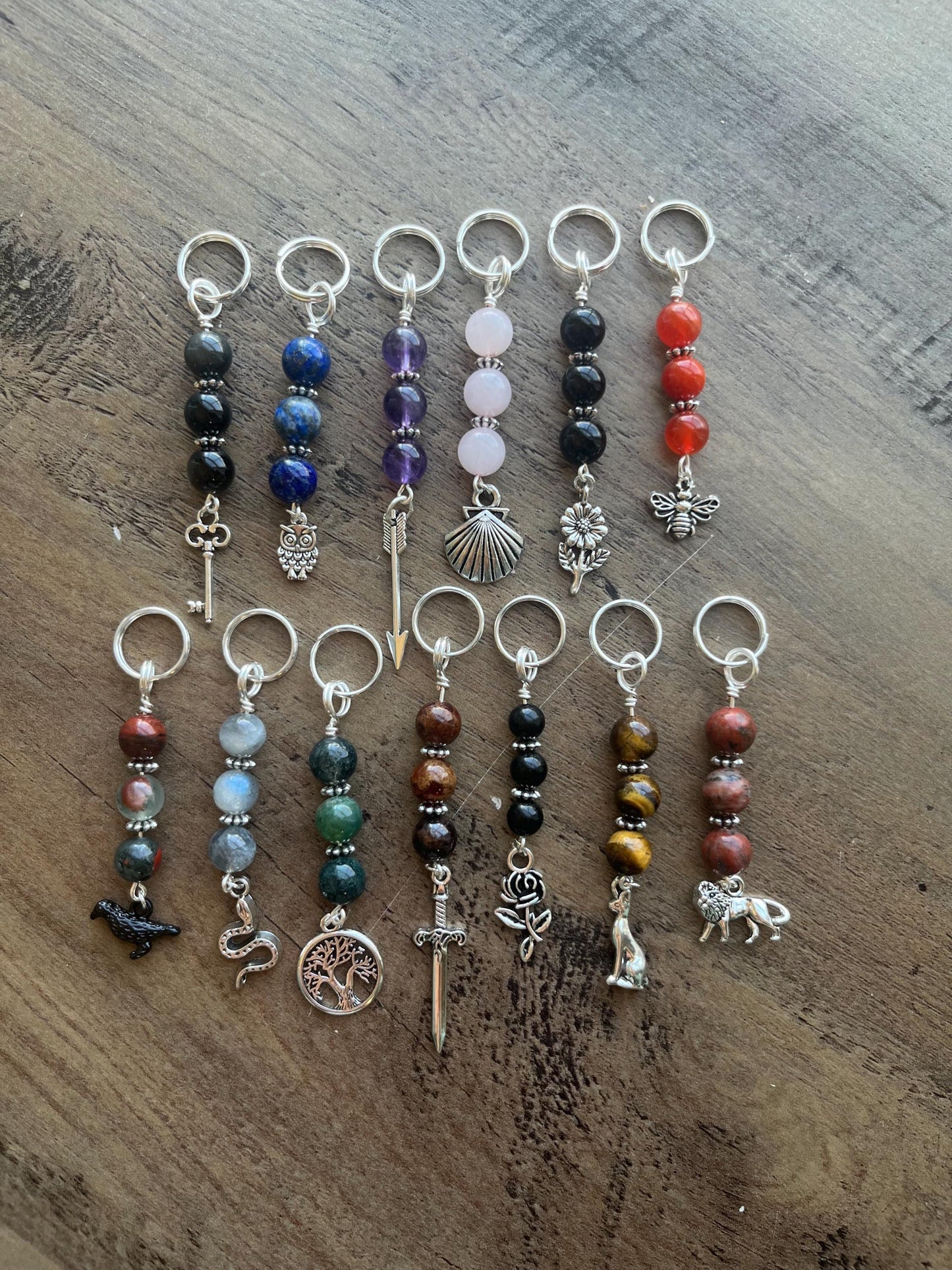 Hecate Devotional Keychain • Crystal Charm Keyring • Goddess Talisman • Witchy Gift • Spiritual Altar Accessory • Obsidian & Key Symbol